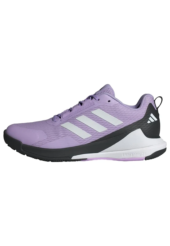 adidas Women's Novaflight 2 Indoor Shoes, Powder Plum/Zero Metalic/Core Black, 11.5 UK
