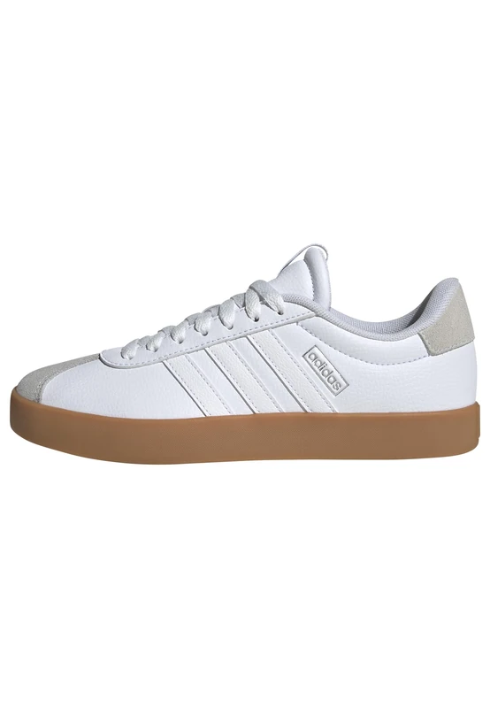 adidas Women's VL Court 3.0 Shoes, FTWR White/FTWR White/Silver met., 6 UK