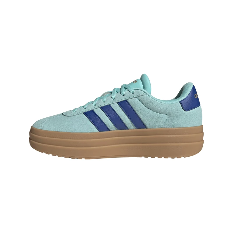 adidas Women's VL Court Bold Shoes, Flash Aqua/Royal Blue/Gold Metallic, 7.5 UK