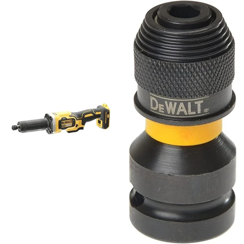 DEWALT DCG426N-XJ DCG426N-XJ-Amoladora recta escobillas XR 18V sin cargador/batería, 18 V, Yellow/Black, 125mm + Suitable Power Tool Accessory