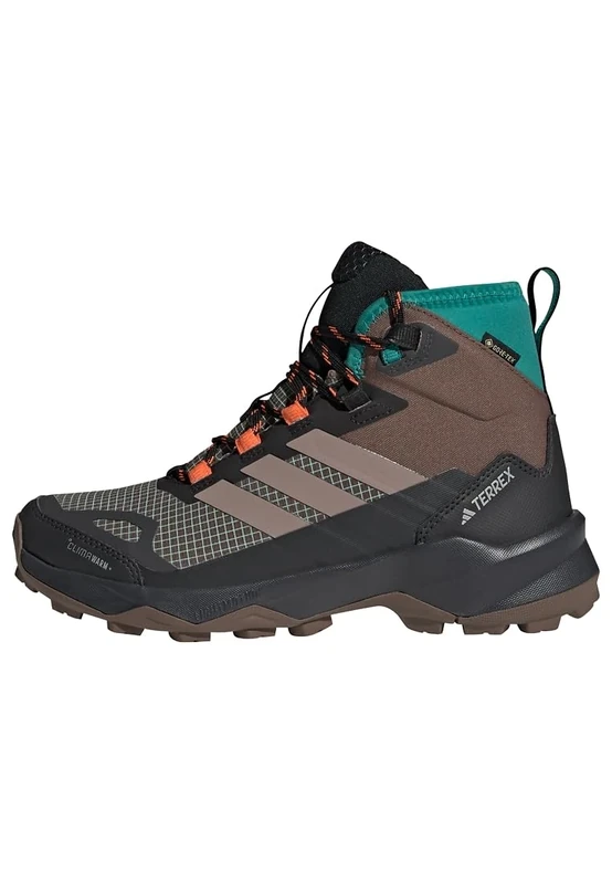 adidas Women's Terrex Skychaser AX5 Mid Gore-TEX Climawarm+ Hiking Shoes, Earth Strata/Trace Brown/Pure Teal, 4.5 UK