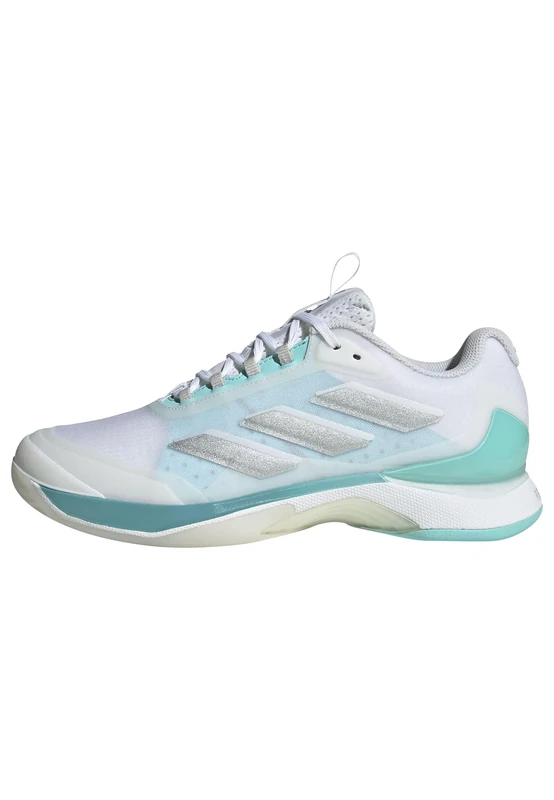 adidas Women's Avacourt 2 Tennis Shoes, FTWR White/Silver met./Flash Aqua, 3.5 UK