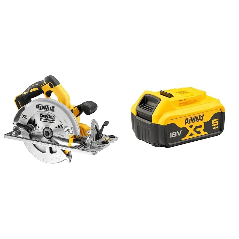 DCS572NT-XJ - Sierra Circular sin escobillas XR 18V cargador/batería + DEWALT Battery