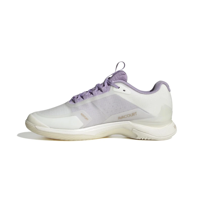 adidas Women's Avacourt 2 Tennis Shoes, core White/Powder Plum/Aurora Plum, 4.5 UK