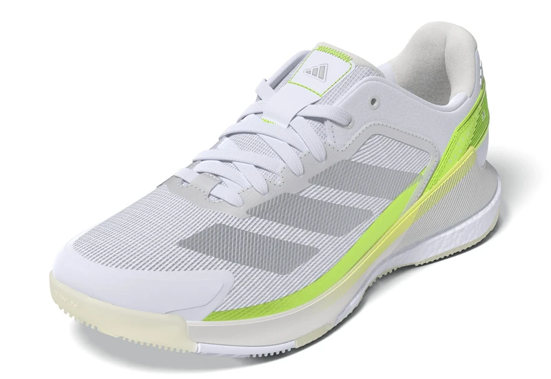adidas Women's Crazyquick Boost Padel Shoes, Cloud White/Zero Metalic/Lucid Lemon, 4.5 UK