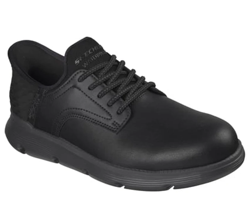 Skechers Mens 205278 BBK Sneaker, Black Leather, 9.5 UK
