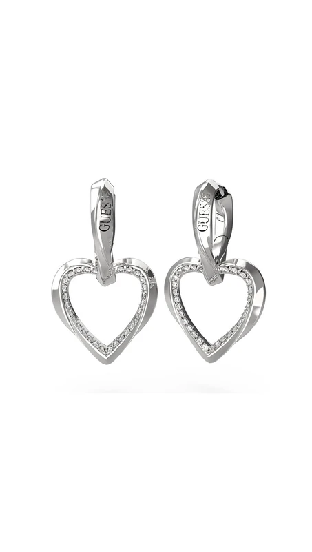 GUESS by DE BRINCOS, AÇO, Silver, Hearts, silver, Taille unique, Hearts