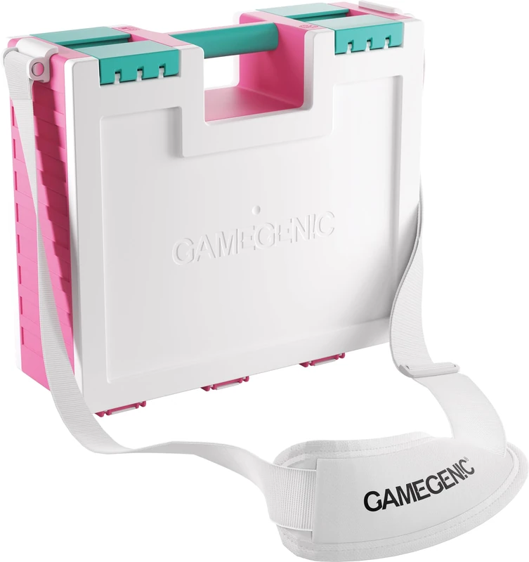 Gamegenic | Game Castle Pink/White/Teal | Game Accessory and Card Storage Container - Image 1