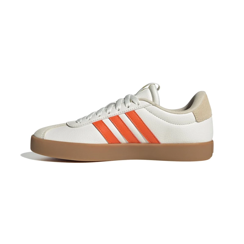 adidas Women's VL Court 3.0 Shoes, core White/Impact Orange/Gold met., 8 UK
