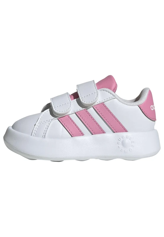 adidas Unisex Baby Grand Court 2.0 Shoes Kids Tennis Shoes, FTWR White Bliss Pink Core Black, 4 UK Child