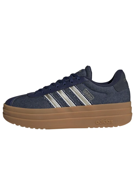 adidas Women's VL Court Bold Shoes, Dark Blue/Cyber Metallic/Aurora Ink, 6 UK