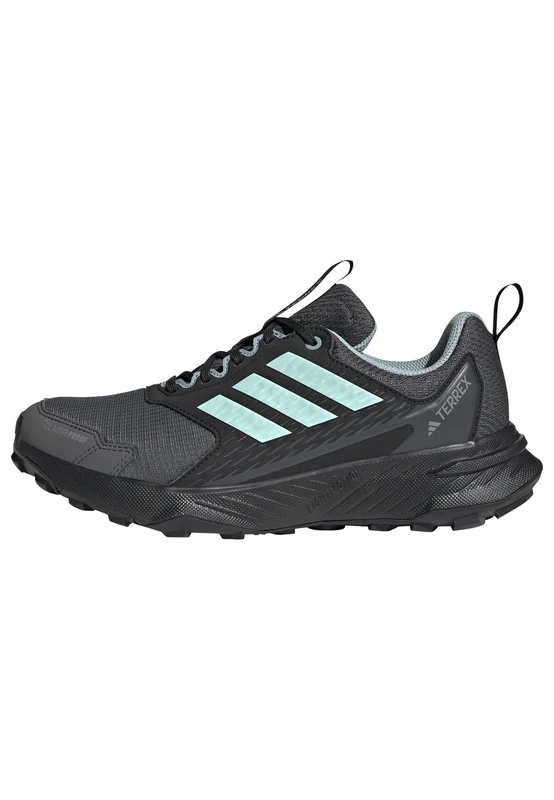 adidas Women's Terrex Tracefinder 2 Climaproof Trail Running Shoes, Carbon/Semi Flash Aqua/Grey Six, 9.5 UK
