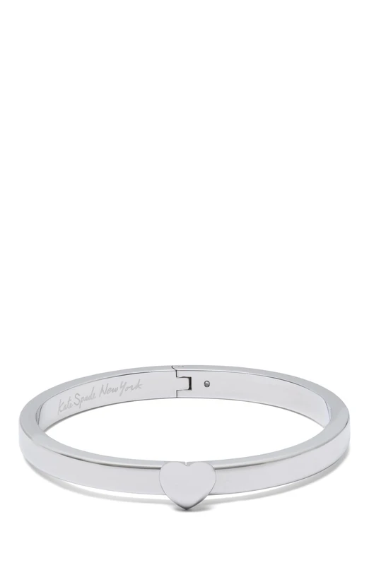 Kate Spade New York Heart You metal hinged bangle,Silver