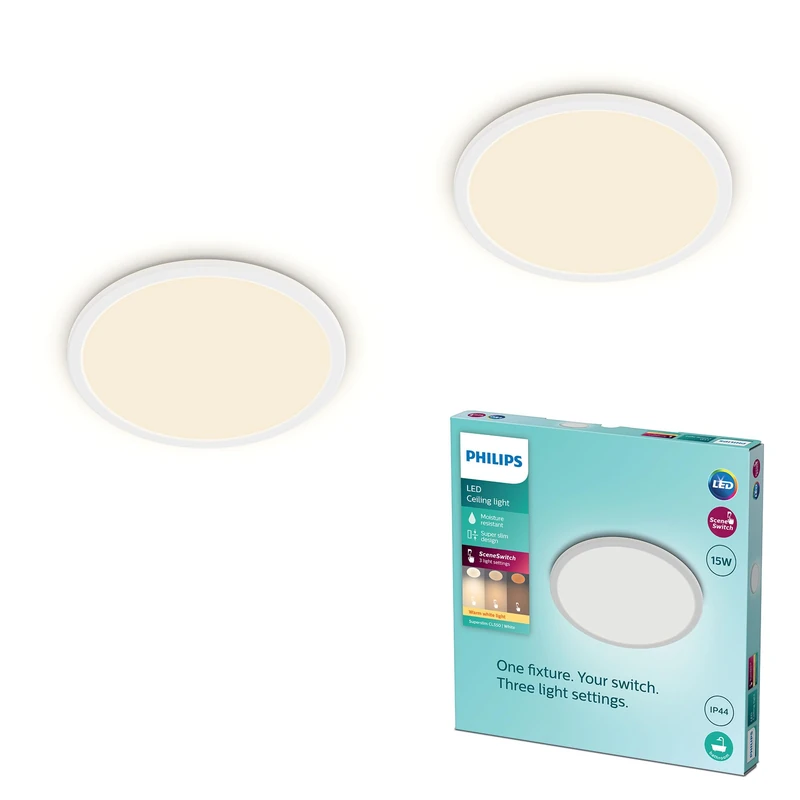 Philips LED Superslim CL550 SS RD 15W Ceiling Light