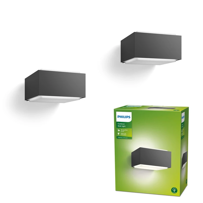 Philips LED Hedgehog wall Light Anthracite 1x42W