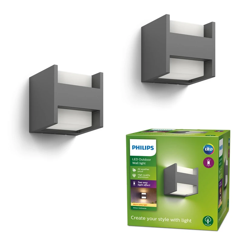 Philips Lighting Wall Lantern, Anthracite