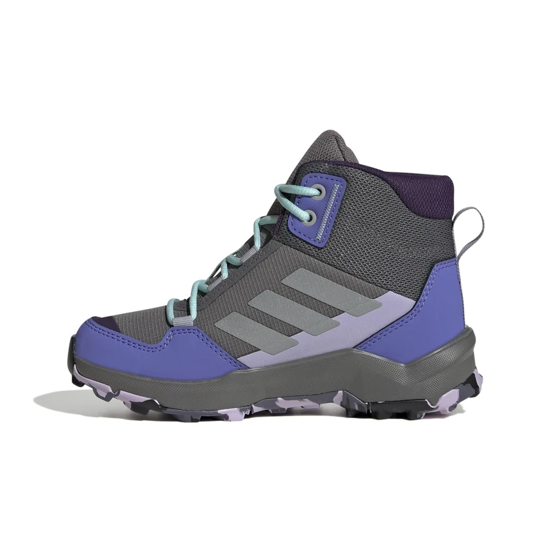 adidas Unisex Kids Terrex AX4R MID Hiking Shoes, Grey Four/Matte Silver/semi Flash Aqua, 10.5 UK Child