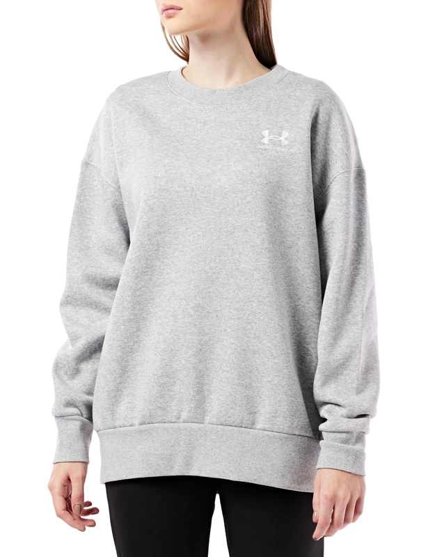 Under Armour UA Icon Fleece OS Crew - Mod Gray Light Heather / / White - XXL