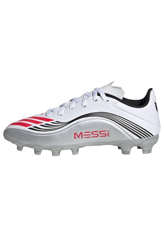 adidas Unisex Kids F50 Messi League Multi Ground Football Boots Kids, FTWR White/Lucid red/Silver met., 10 UK Child - Image 1