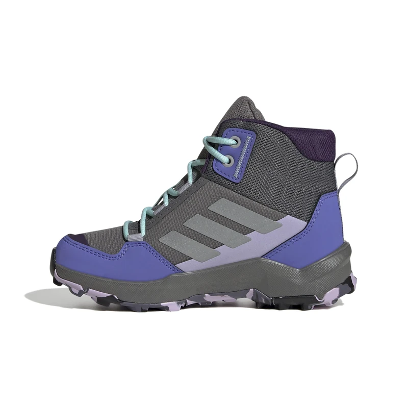adidas Terrex AX4R MID Kids Hiking Shoes - Grey/Aqua 3.5 UK