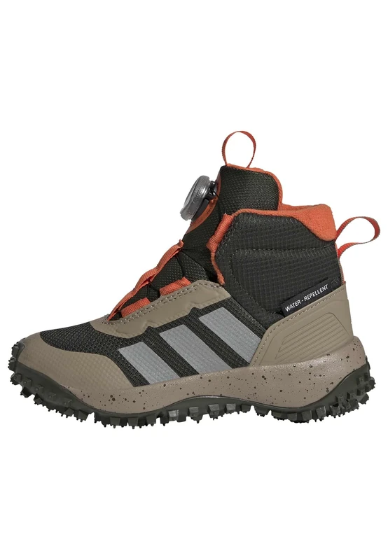 adidas Unisex Kids FORTATRAIL BOA Shoes Kids, Night Cargo/Matte Silver/semi Impact Orange, 4 UK
