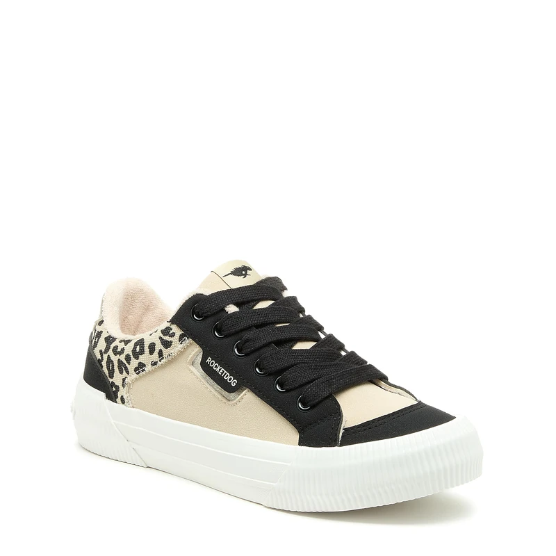 Rocket Dog Women's Cheery Sneaker, Leopard Black Natural, 10 UK