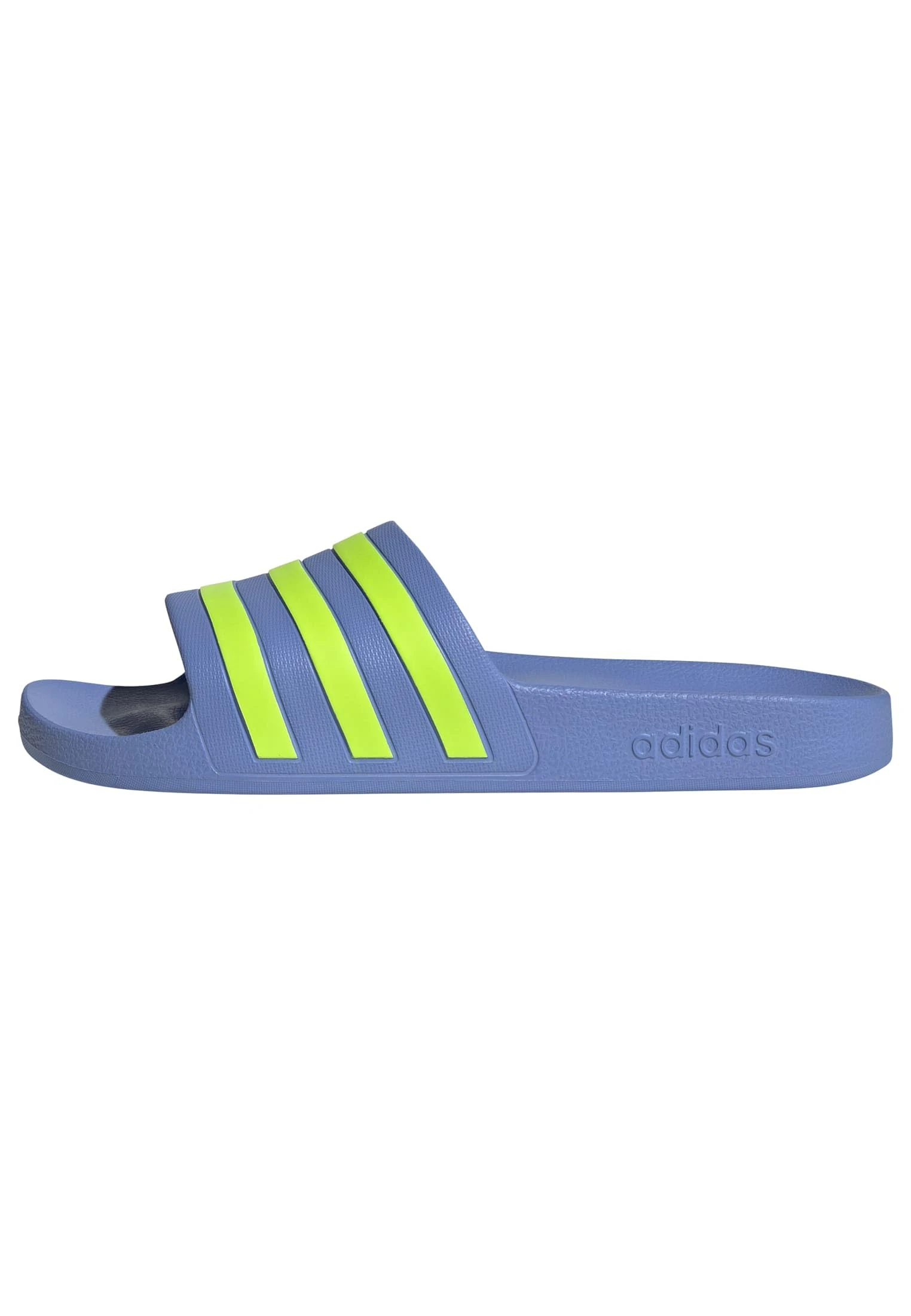 adidas Unisex Adilette Aqua Slides Flip-Flop, Blue Fusion/Lucid Lemon/Blue Fusion, 8 UK