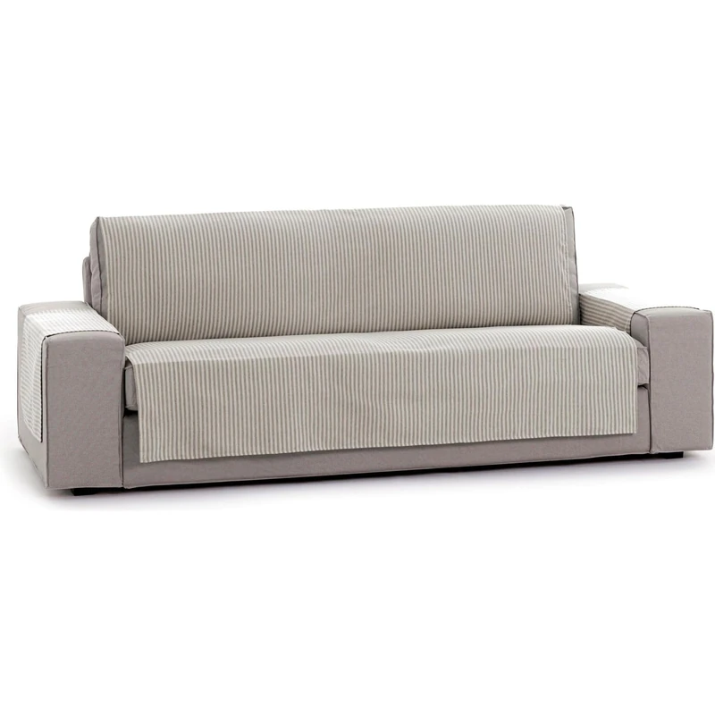 ECOMMERC3 | Universal Sofa Cover with Elastic Bands Size 3 Seater – Adjustable Sofa Cover Ecru/Linen, Back, Seat and Arm Protection Easy and Versatile Renovation
