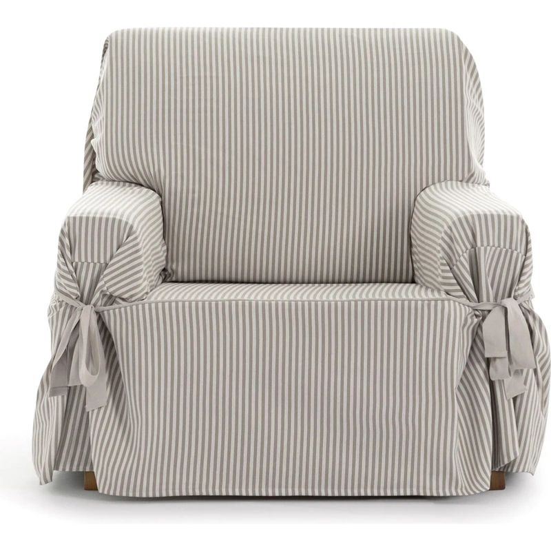 ECOMMERC3 | Universal Sofa Cover with Elastic Bands Size 1 Seater – Adjustable Sofa Cover Ecru/Linen, Back, Seat and Arm Protection Easy and Versatile Renovation