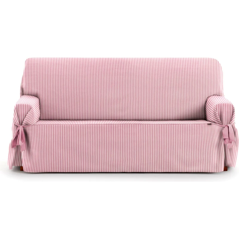 ECOMMERC3 | Universal Sofa Cover with Elastic Bands Size 2 Seater – Adjustable Sofa Cover Ecru/Pink, Back, Seat and Arm Protection Easy and Versatile Renovation
