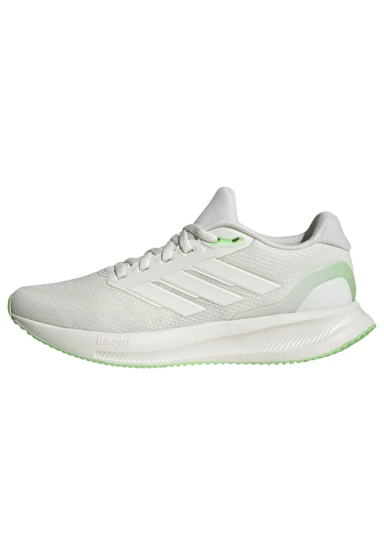 adidas Women's Runfalcon 5 Running Shoes, Off White/Off White/Lime Burst, 9 UK