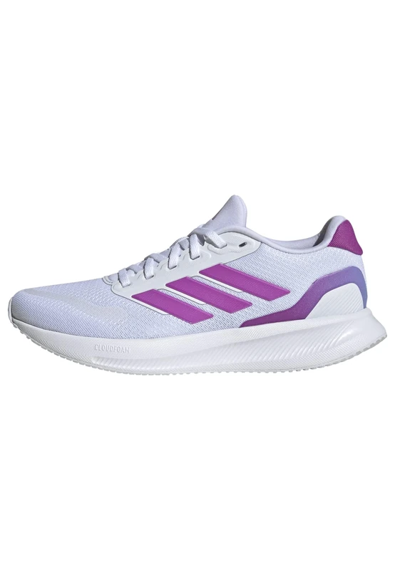 adidas Women's Runfalcon 5 Running Shoes, FTWR White/Purple Burst/semi Blue Burst, 9.5 UK