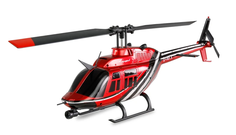 Amewi Bell 206 Jet Ranger CP Helicopter 6-Channel 6G RTF, Remote Controlled Helicopter Scale, Red/Black, 1:33