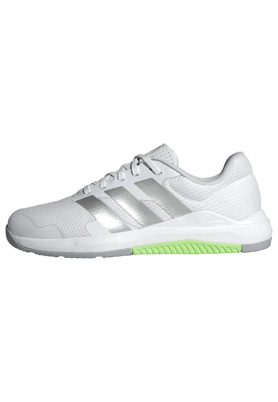 adidas Women's Dropset Base Training Shoes, Cloud White/Matte Silver/Lime Burst, 5 UK