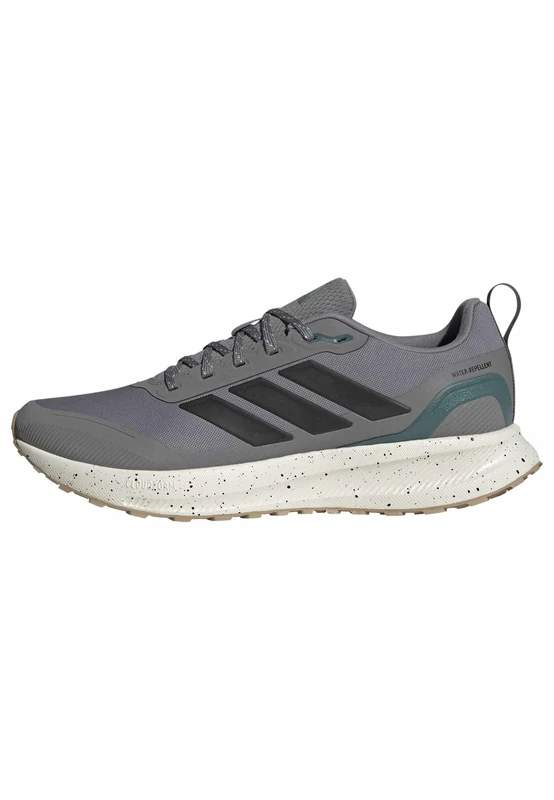 adidas Men's RUNFALCON 5 TR Running Shoes, Grey Three/core Black/preloved Teal, 8 UK