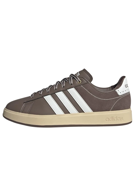 adidas Men's Grand Court 2.0 Shoes, Earth strata/core White/Matte Gold, 10.5 UK