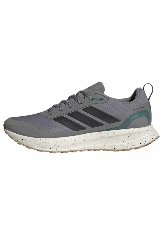 adidas Men's RUNFALCON 5 TR Running Shoes - Grey/Black/Teal