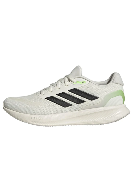 adidas Men's Runfalcon 5 Running Shoes, Off White/core Black/Lime Burst, 10 UK