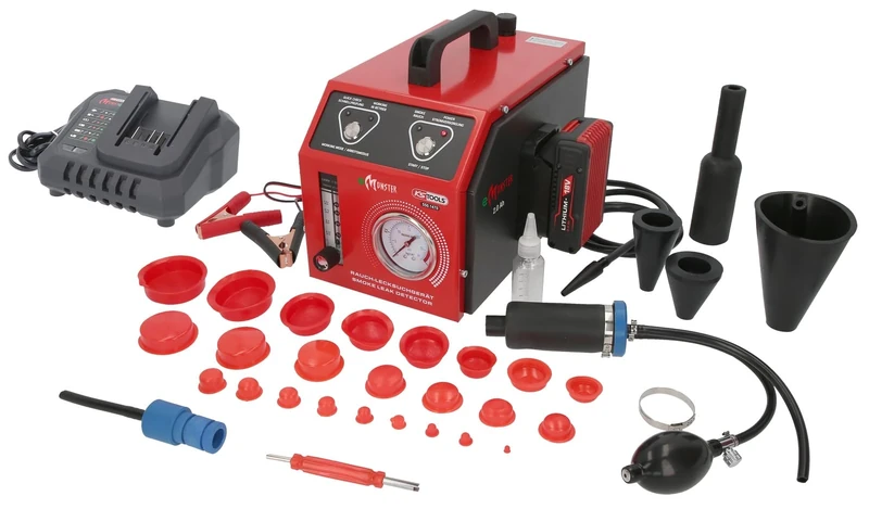 KS Tools 550.1470 Fog Machine for Leak Detection, with 2 Ah Battery, 36 Pieces