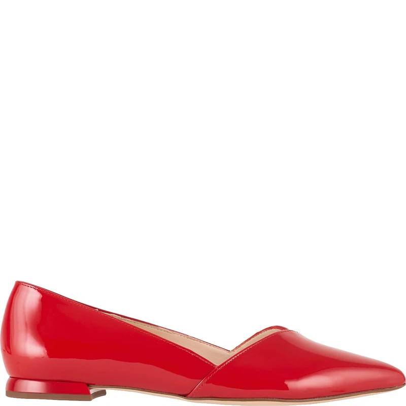 Högl shoe fashion Women's Boulevard 10 Ballet Flat, red, 9 UK