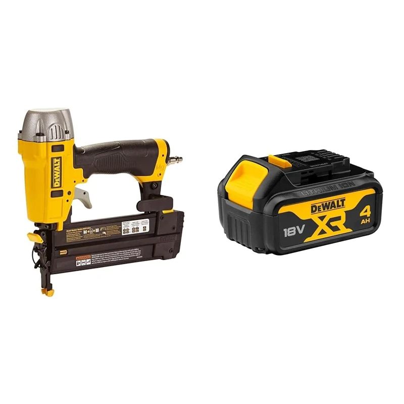 Dewalt DPN1850-XJ DPN1850 compressed air nailer oil-free maintenance-free 18G 15-55mm with case, yellow, m Battery
