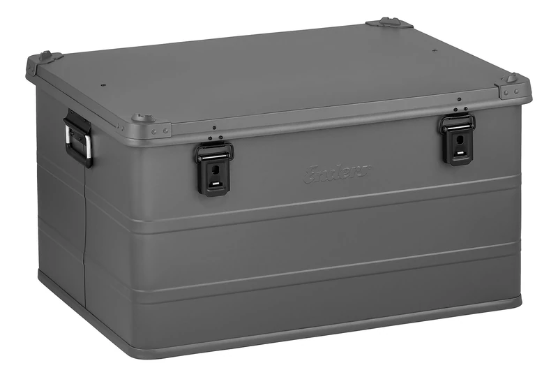 Enders Vancouver S Grey 1358 Aluminium Box 123 Litres Industrial Transport Box Rubber Seal Stable Robust Dust and Splash Protection Tool Box Camping Box Grey