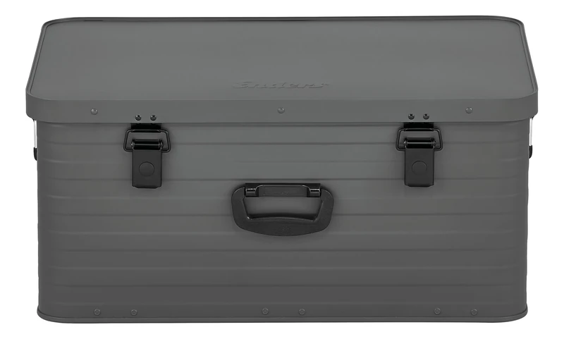 Enders® Alubox Toronto XL Grey, 80 Litres, Aluminium Box 1 mm Wall Thickness, Splashproof, Stackable, Aluminium Box, Metal Box with Lid, Can be Used as a Transport Box, Grey #3884