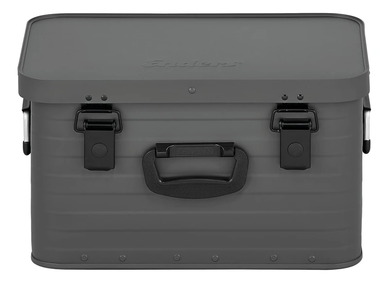 Enders® Alubox Toronto S Grey, 29 Litres, Aluminium Box 1 mm Wall Thickness, Splashproof, Stackable, Aluminium Box, Metal Box with Lid, Can be Used as a Transport Box, Grey #3885