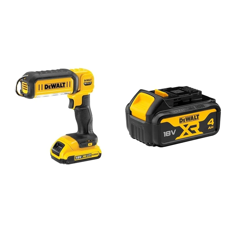DEWALT DCL050-XJ 18 V XR Handheld Yellow LED Area Light, Bare Unit, Multi Battery