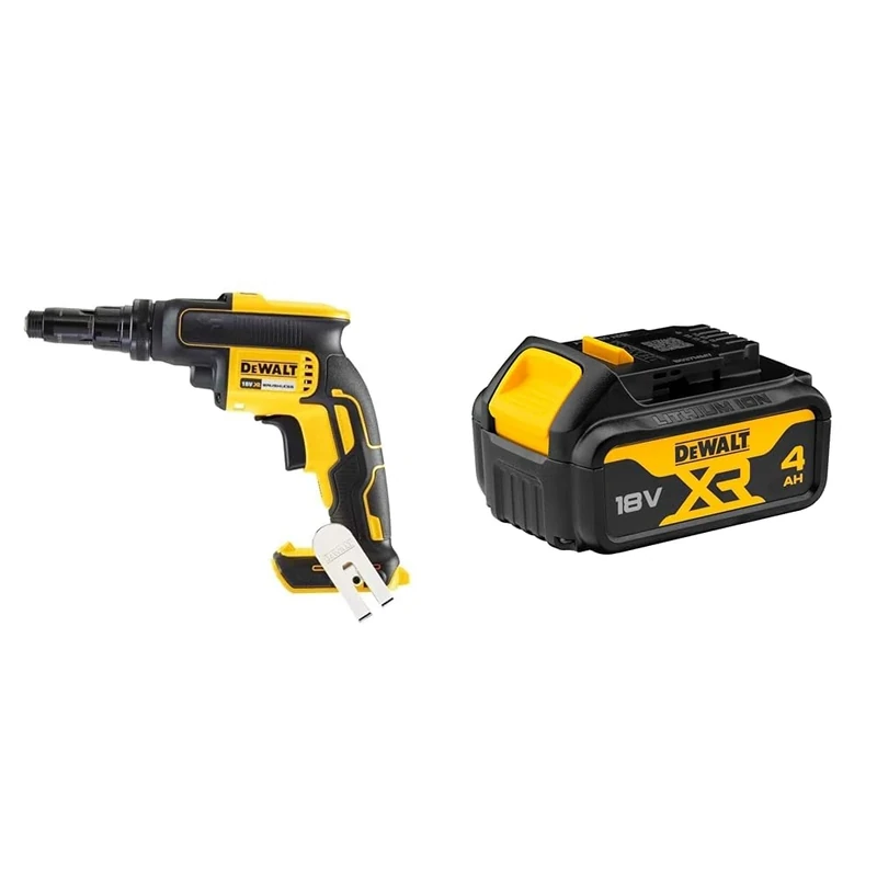 Dewalt DCF622N-XJ Self Drilling TEK Screwdriver Bare Unit, 18 V, Yellow/Black + DEWALT Battery