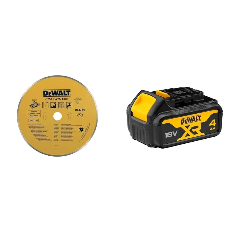 Dewalt DT3734-XJ Diamond Cutting Disc, One Size + DEWALT Battery