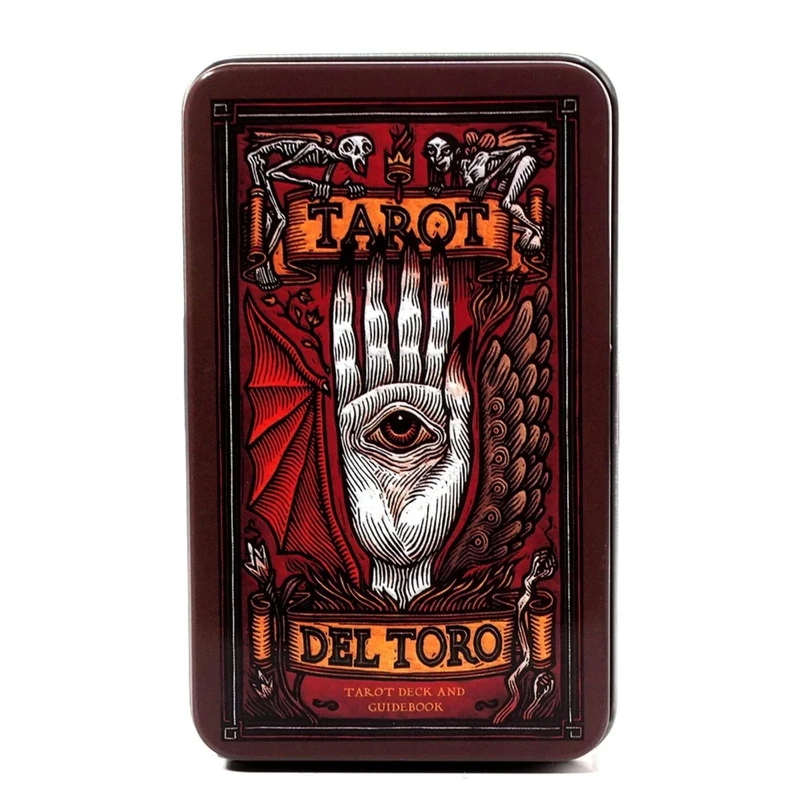 Generic Tarot del Toro - Blue Core Gold Foil Cards 10.2x6cm Iron Box