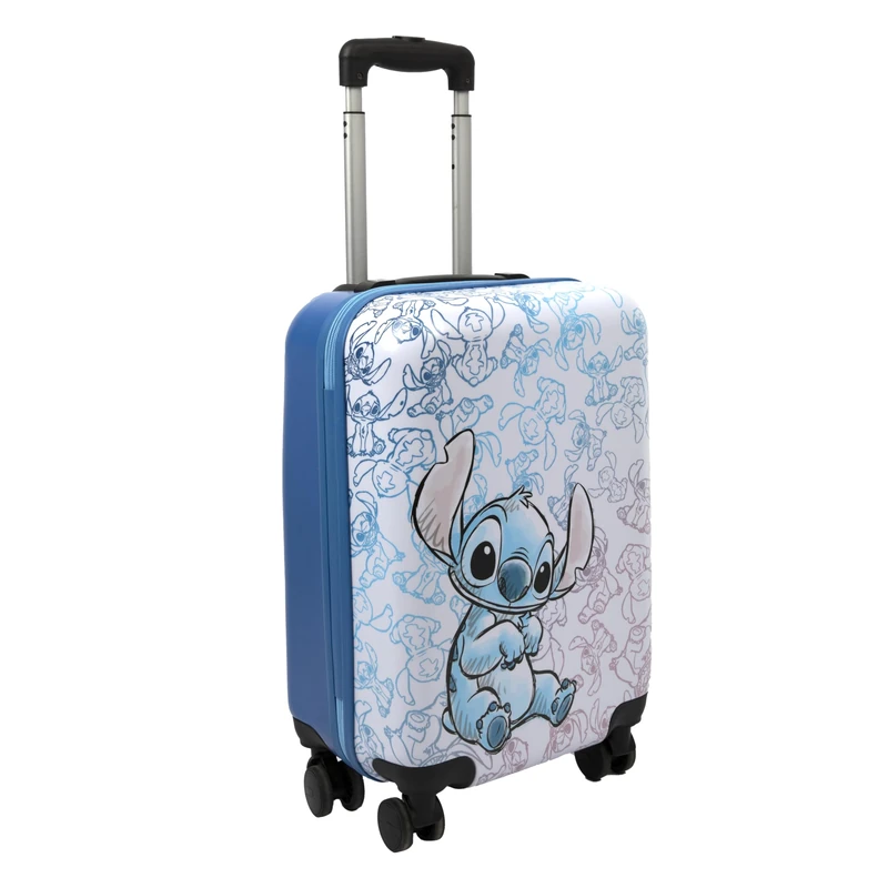 Undercover Stitch Trolley - Trolley with 4 Double Wheels - TSA Lock - 1 Compartment with Tie Down Straps - 1 Compartment with Zip - Suitcase with Extendable Telescopic Pole, White, 54,5 x 34 x 22,5