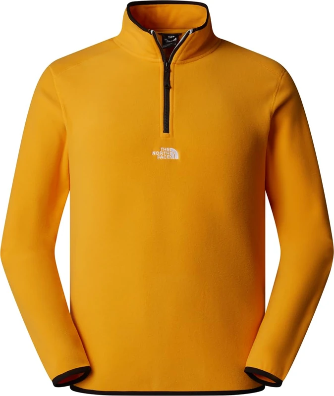The North Face Men's Glacier 1/4 Zip - Embroidered Logo Sweatshirt, Summit Gold, XS